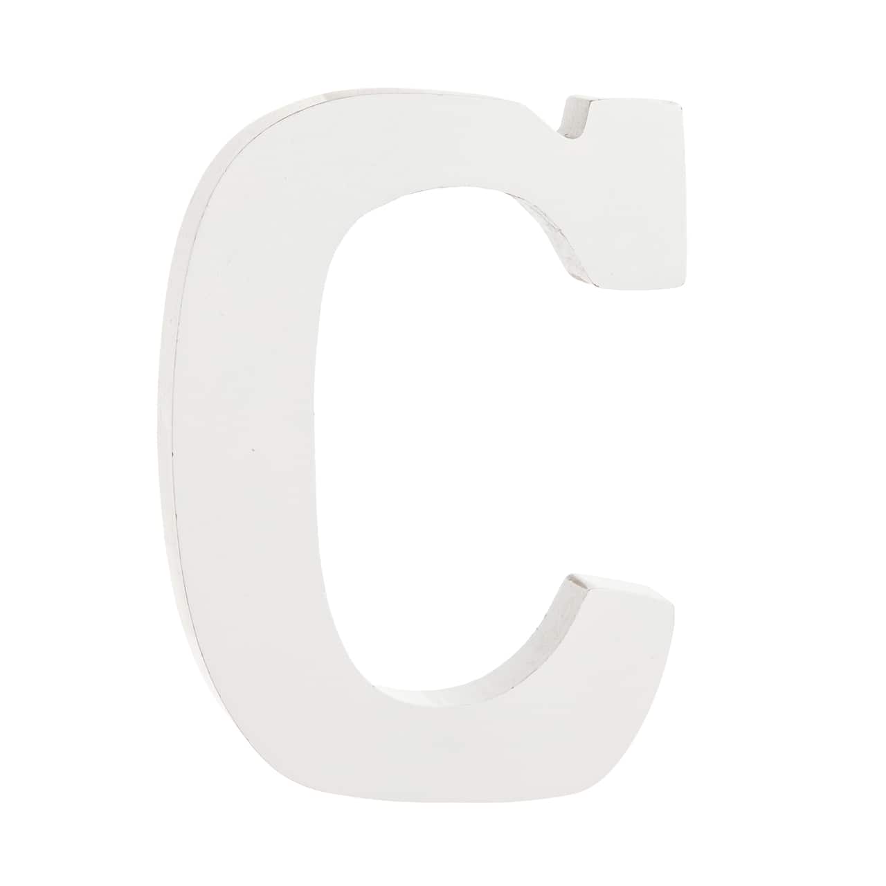 12 Pack: 4.75" White Wood Letter by Make Market®